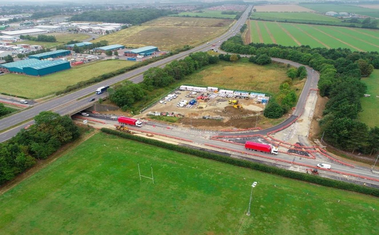 Nightime closure of A17 A153 Rugby Club Junction for roadworks